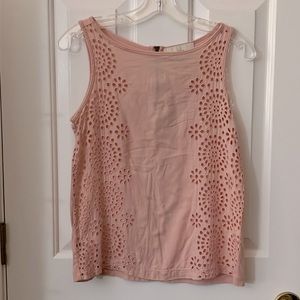 LOFT XXSP pink eyelet tank